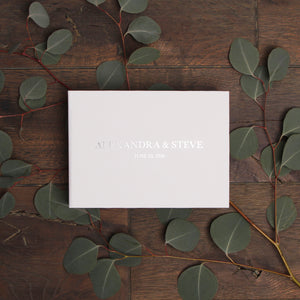 Classic White, Real Silver | Guest Book