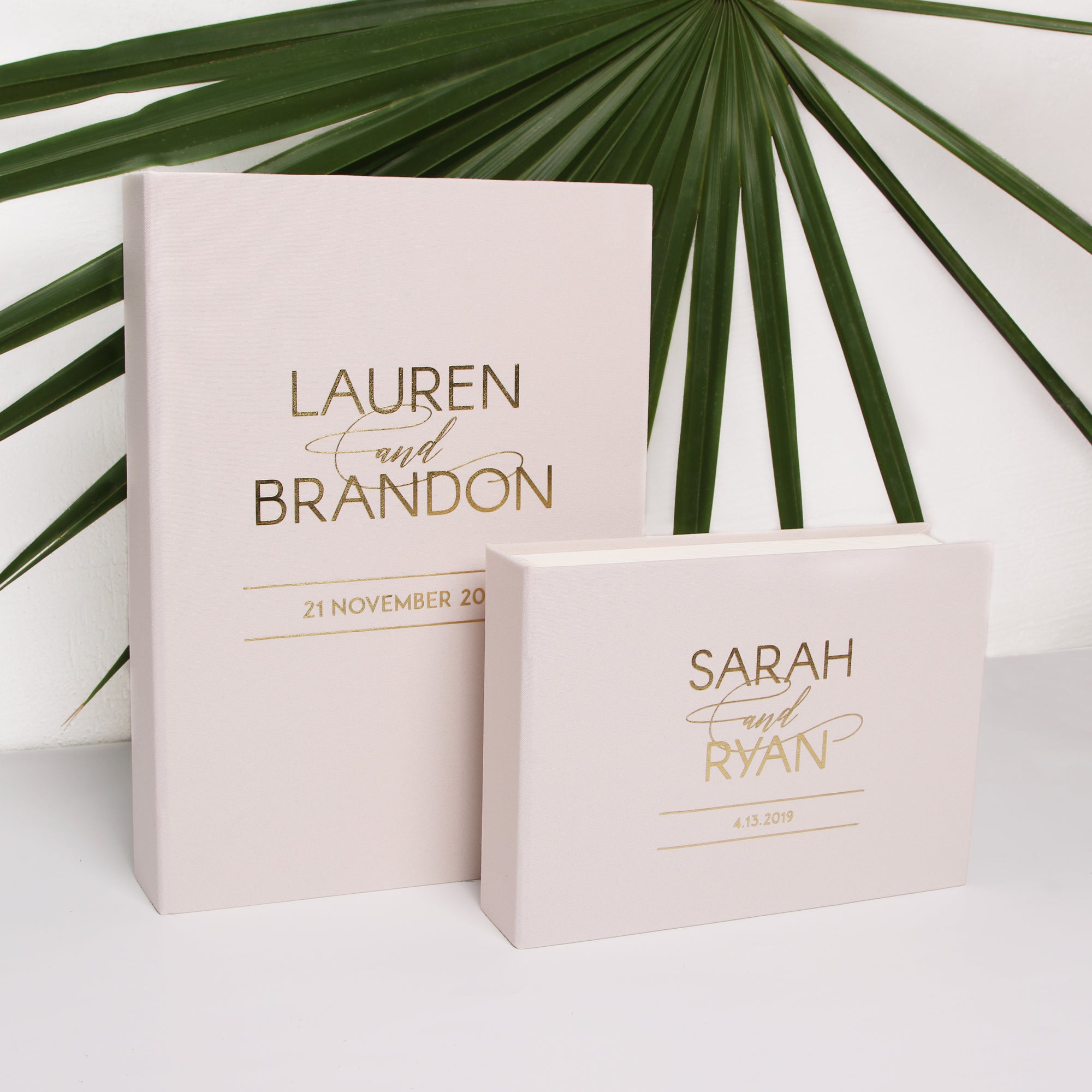 Book - Custom Gold Lettering on Cream with Gray Trim – Il