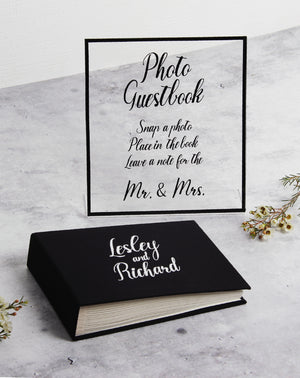 Photo Guestbook Sign, Polaroid Wedding Acrylic Plaque